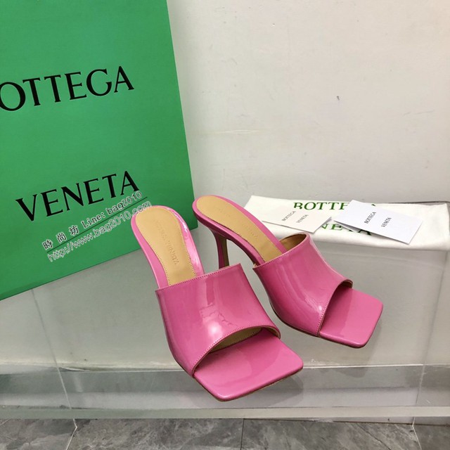 BOTTEGA VENETA高端時尚女鞋 寶緹嘉漆皮版2022-22早春最新高跟涼鞋拖鞋 dx3541